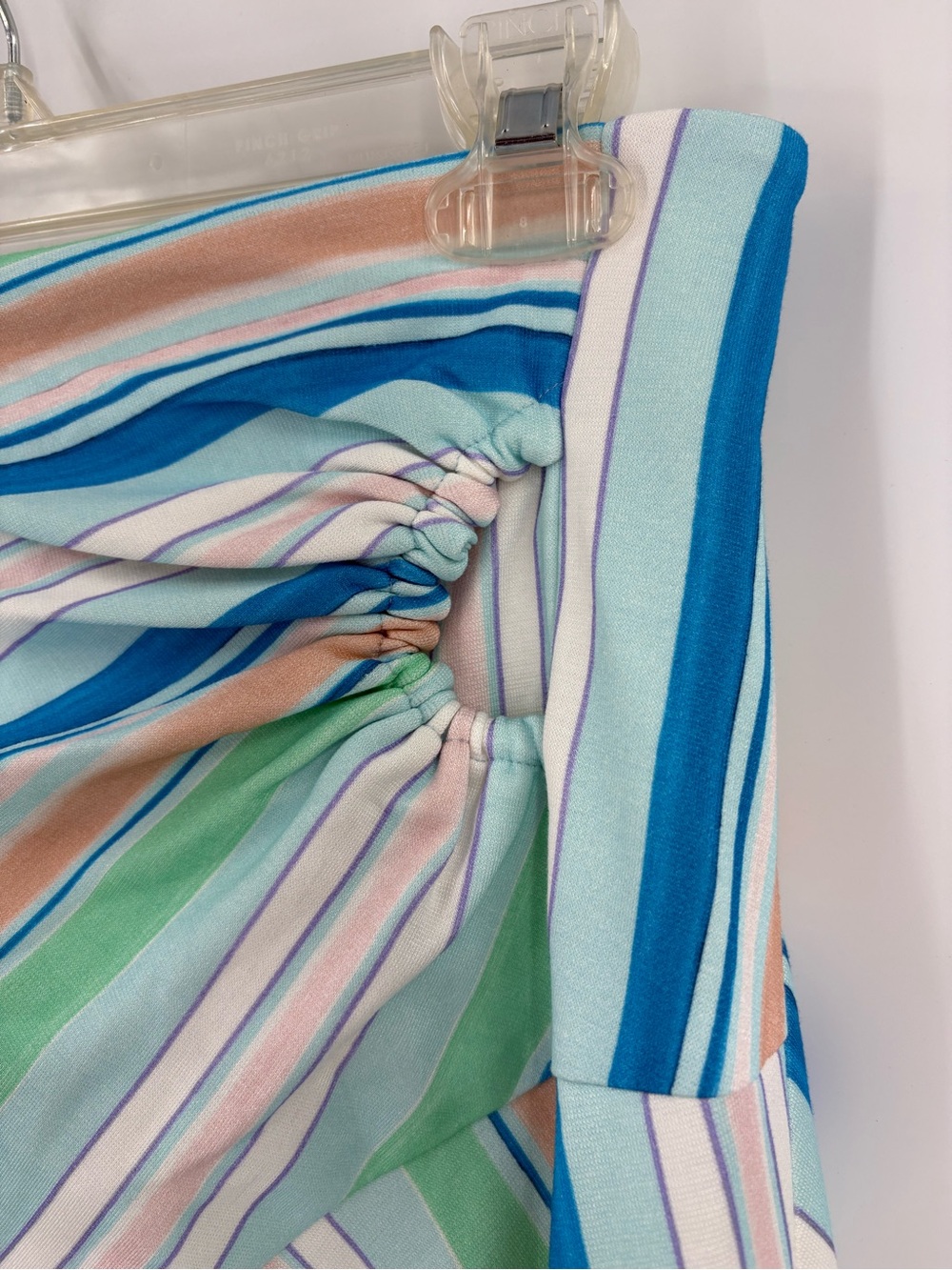 Peter Pilotto Jersey Wrap Effect Skirt Pastel Green Blue Asymmetric Size 6 - Picture 4 of 16